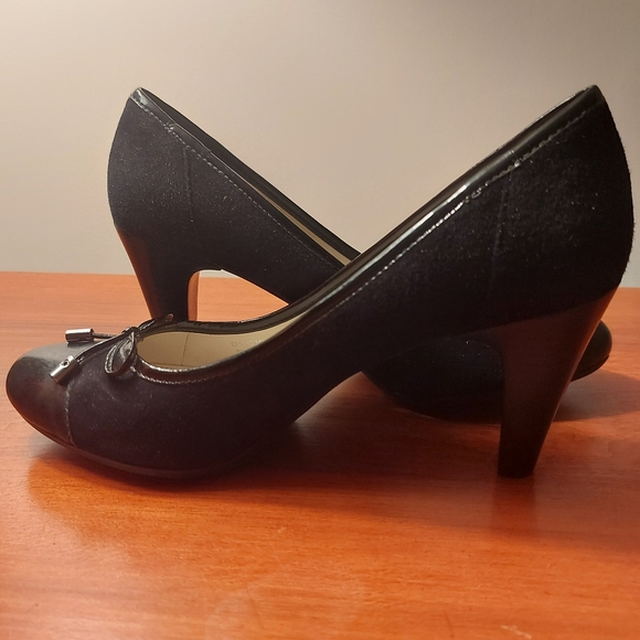 Geox heels - black leather and suede - Picture 3 of 7